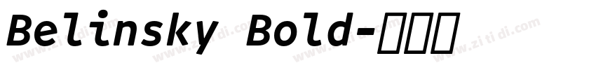 Belinsky Bold字体转换